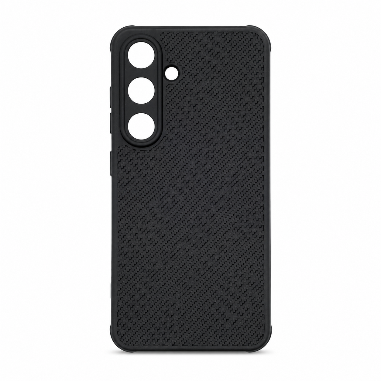 Samsung S24 Carbon Fiber texture Hard Rubber armour back cover shock-porof case
