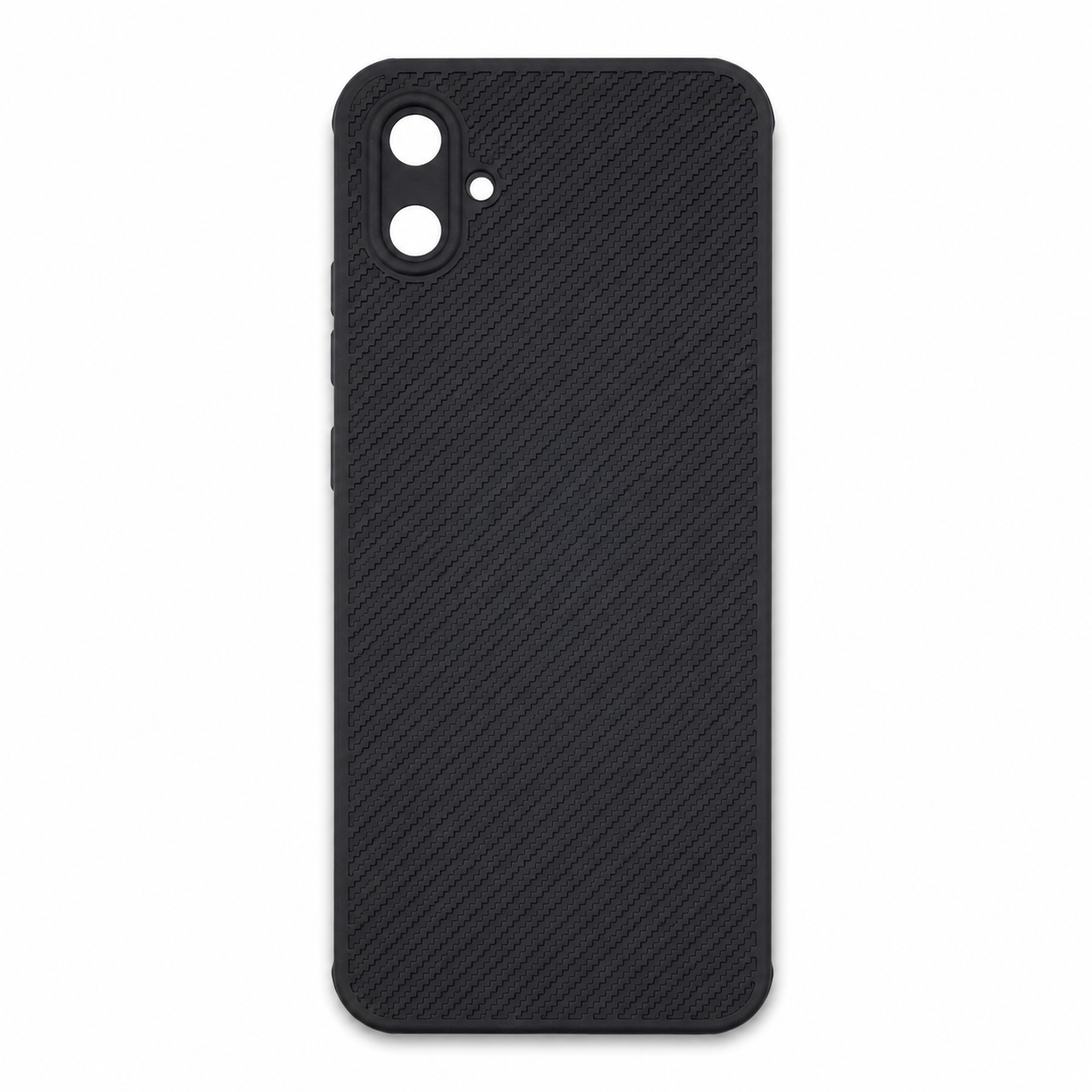 Samsung A04e Carbon Fiber texture Hard Rubber armour back cover shock-porof case