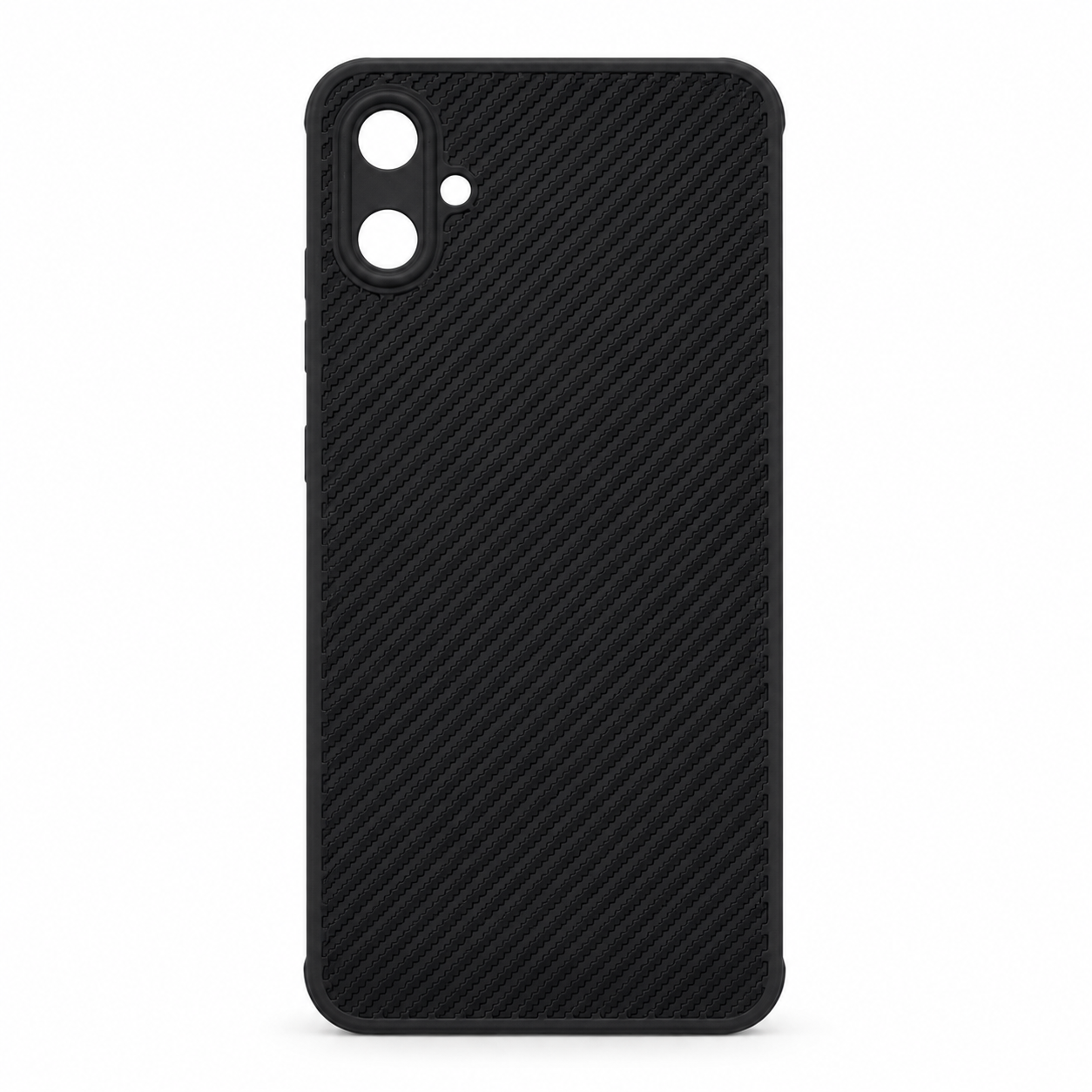 Samsung A05 Carbon Fiber texture Hard Rubber armour back cover shock-porof case