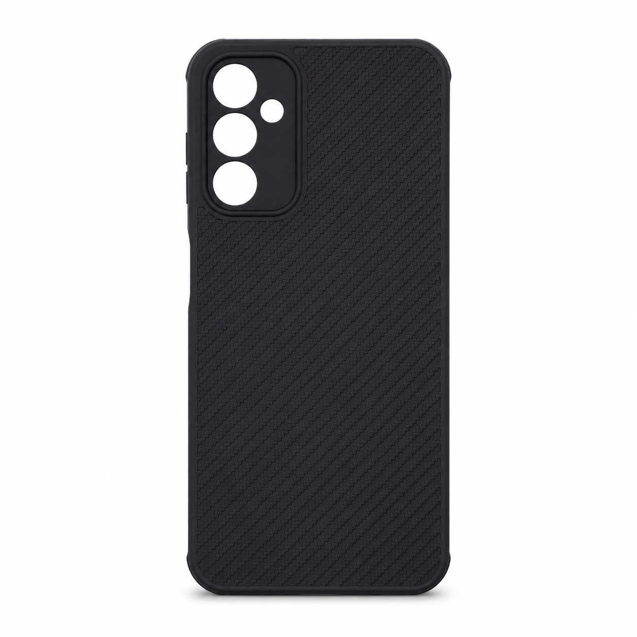 Samsung A14 Carbon Fiber texture Hard Rubber armour back cover shock-porof case