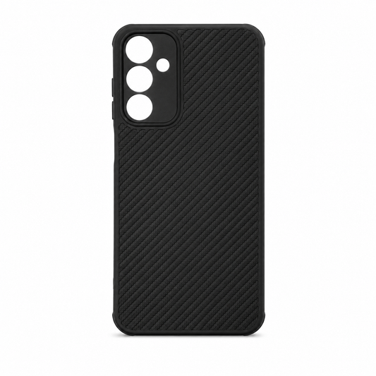Samsung A15 Carbon Fiber texture Hard Rubber armour back cover shock-porof case