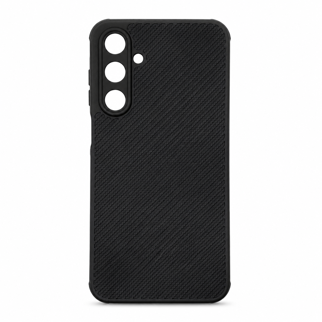 Samsung A16 Carbon Fiber texture Hard Rubber armour back cover shock-porof case