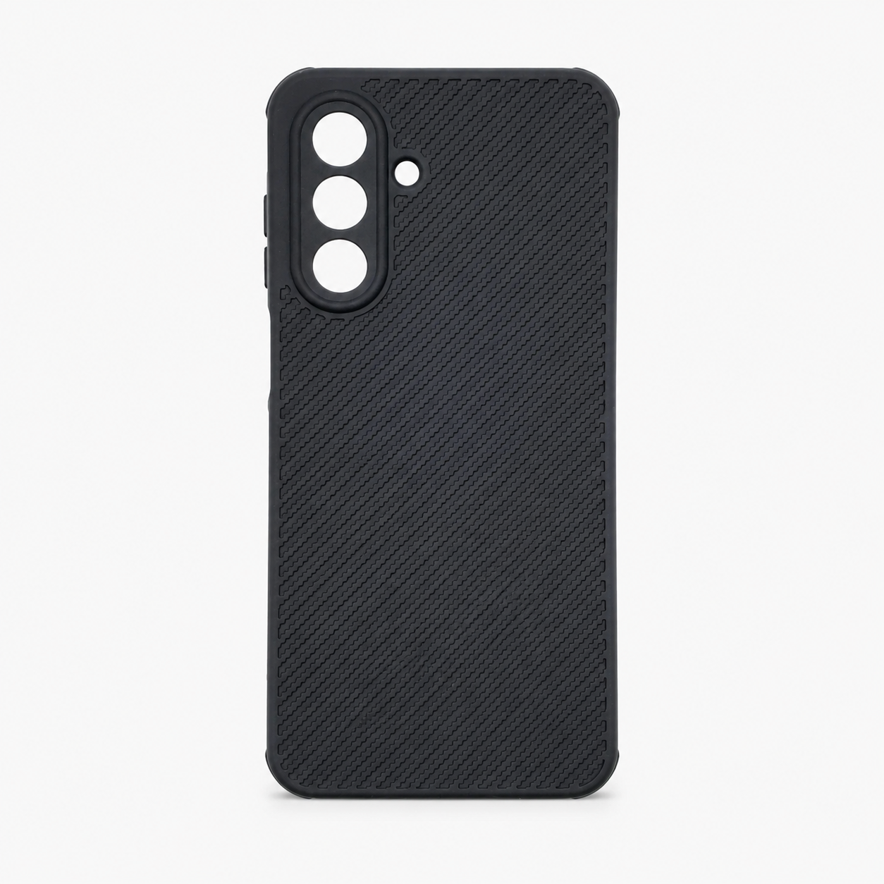 Samsung A17 Carbon Fiber texture Hard Rubber armour back cover shock-porof case