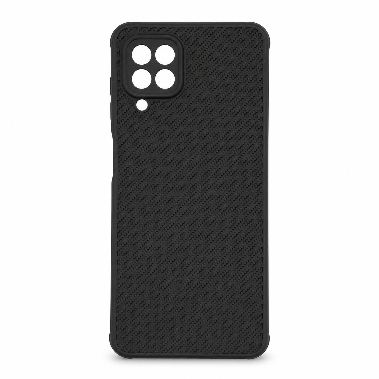 Samsung A22 Carbon Fiber texture Hard Rubber armour back cover shock-porof case