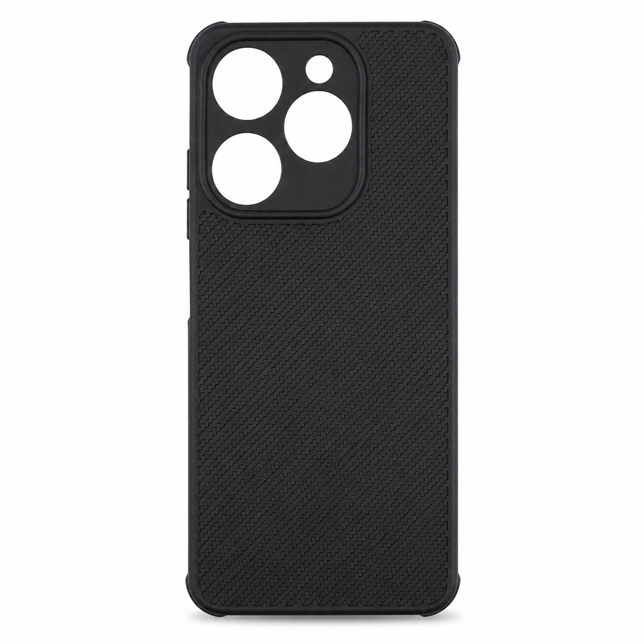 Tecno Spark 10 Carbon Fiber texture Hard Rubber armour back cover shock-porof case