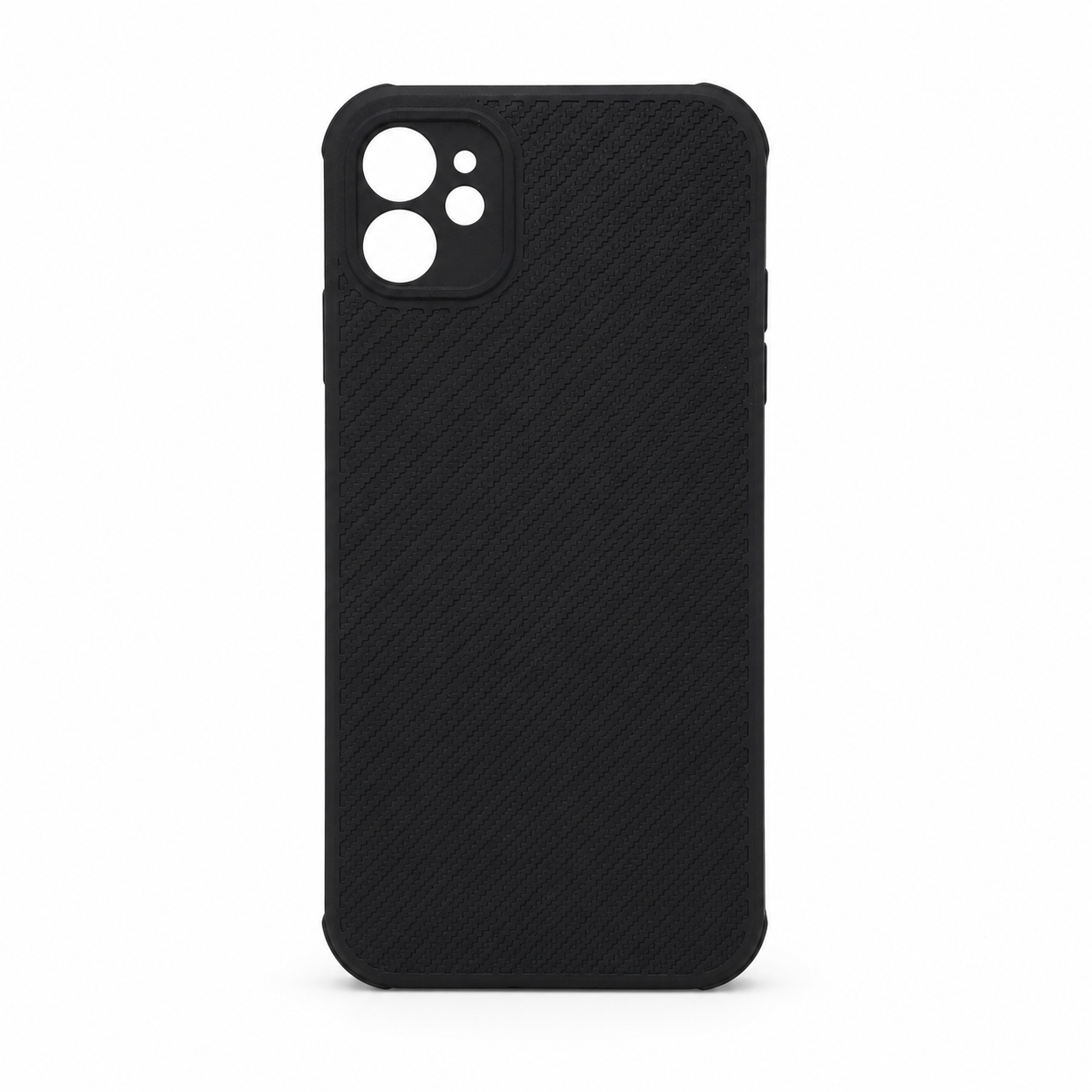 iPhone 11 Carbon Fiber texture Hard Rubber armour back cover shock-porof case