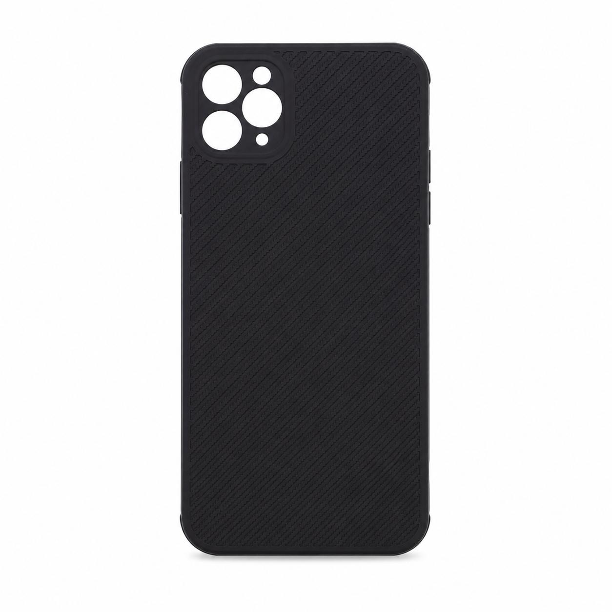 iPhone 11 Pro Max Carbon Fiber texture Hard Rubber armour back cover shock-porof case
