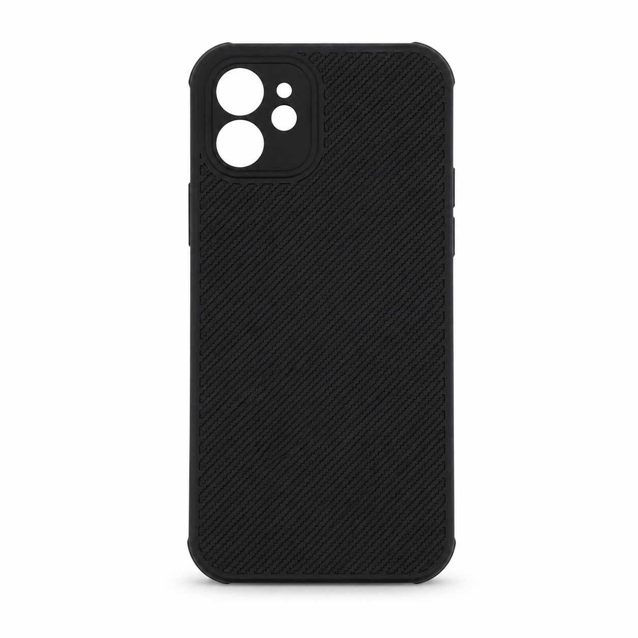 iPhone 12 Carbon Fiber texture Hard Rubber armour back cover shock-porof case