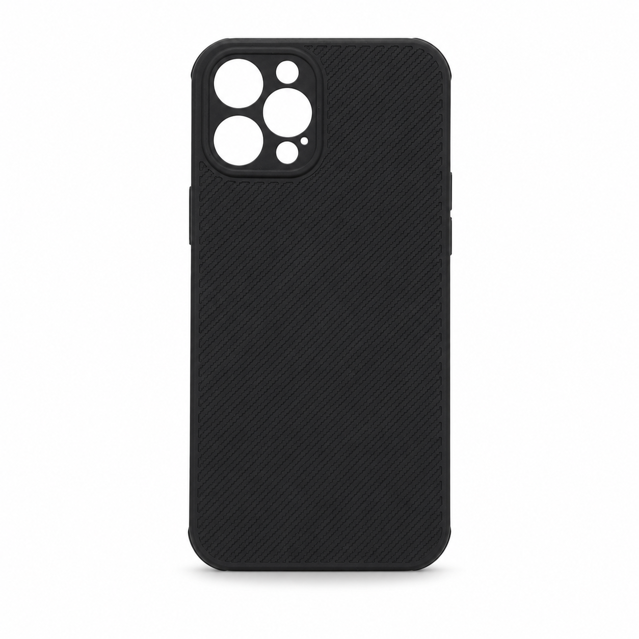 iPhone 12 Pro Max Carbon Fiber texture Hard Rubber armour back cover shock-porof case