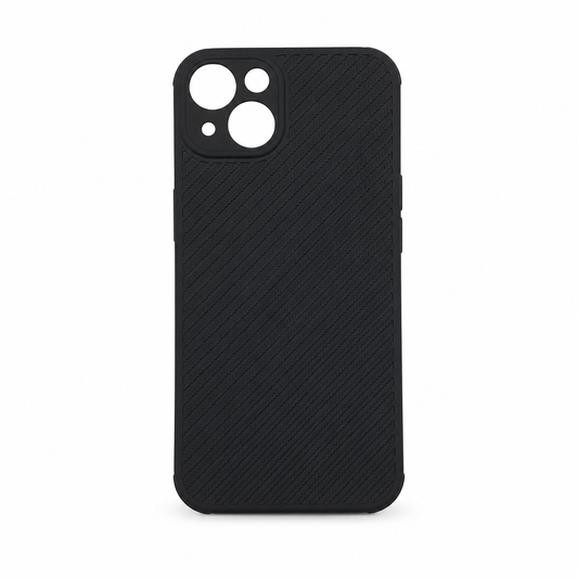 iPhone 13 Carbon Fiber texture Hard Rubber armour back cover shock-porof case