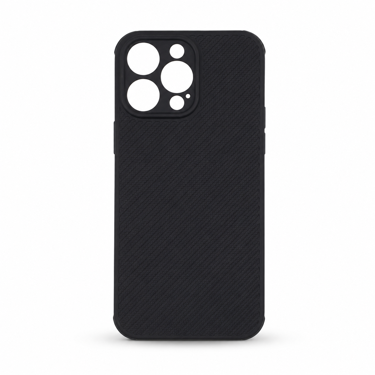 iPhone 14 Pro Max Carbon Fiber texture Hard Rubber armour back cover shock-porof case