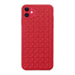 iPhone 12 Cross Grid Weaving Pattern Design Silicone Case back Cover