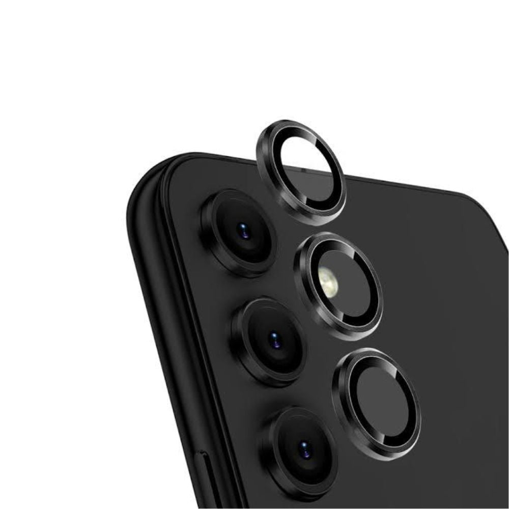 Samsung A05s Camera Lens Protector Full Coverage Tempered Glass Film with Metal Ring for Ultimate Scratch and Shock Protection