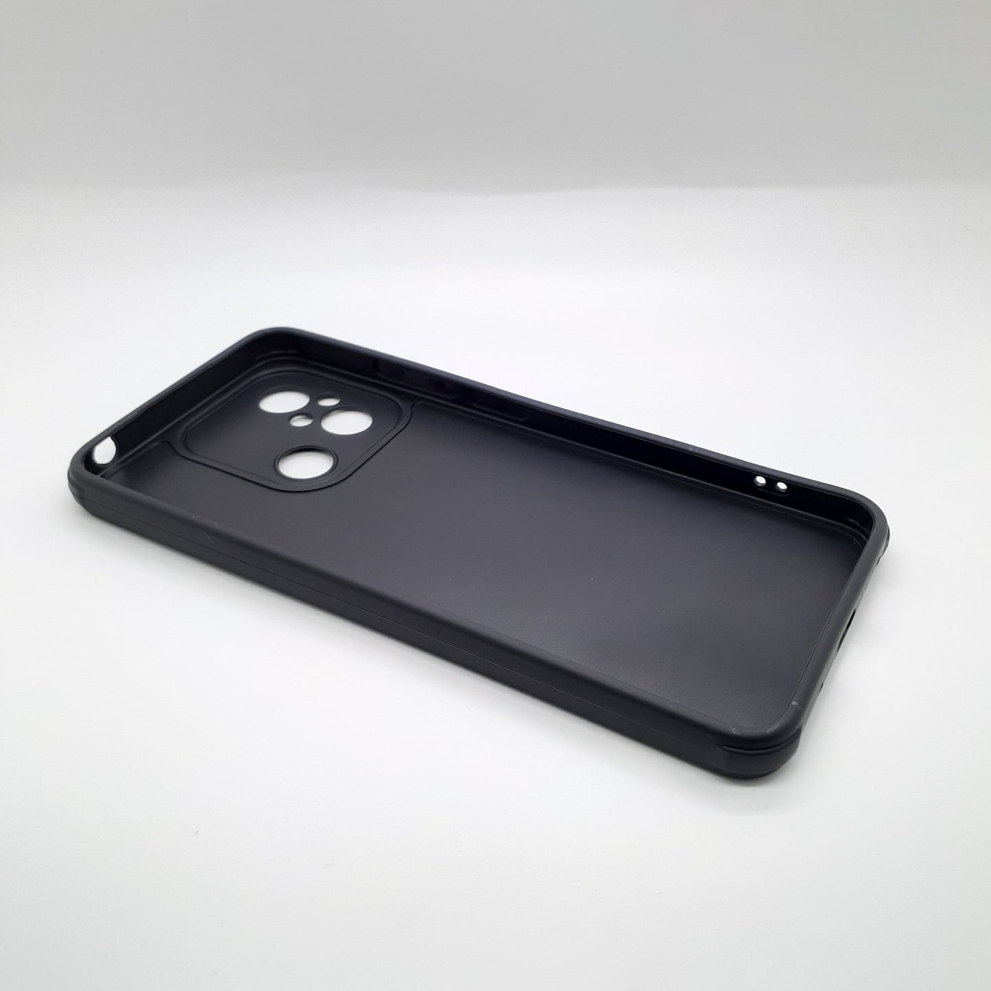 Redmi 12C Carbon Fiber texture Hard Rubber armour back cover shock-porof case