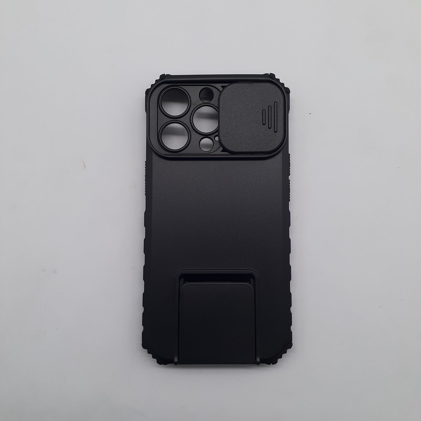 iPhone 13 Pro heavy duty protective case camera slide cover kickstand privacy hands-free viewing
