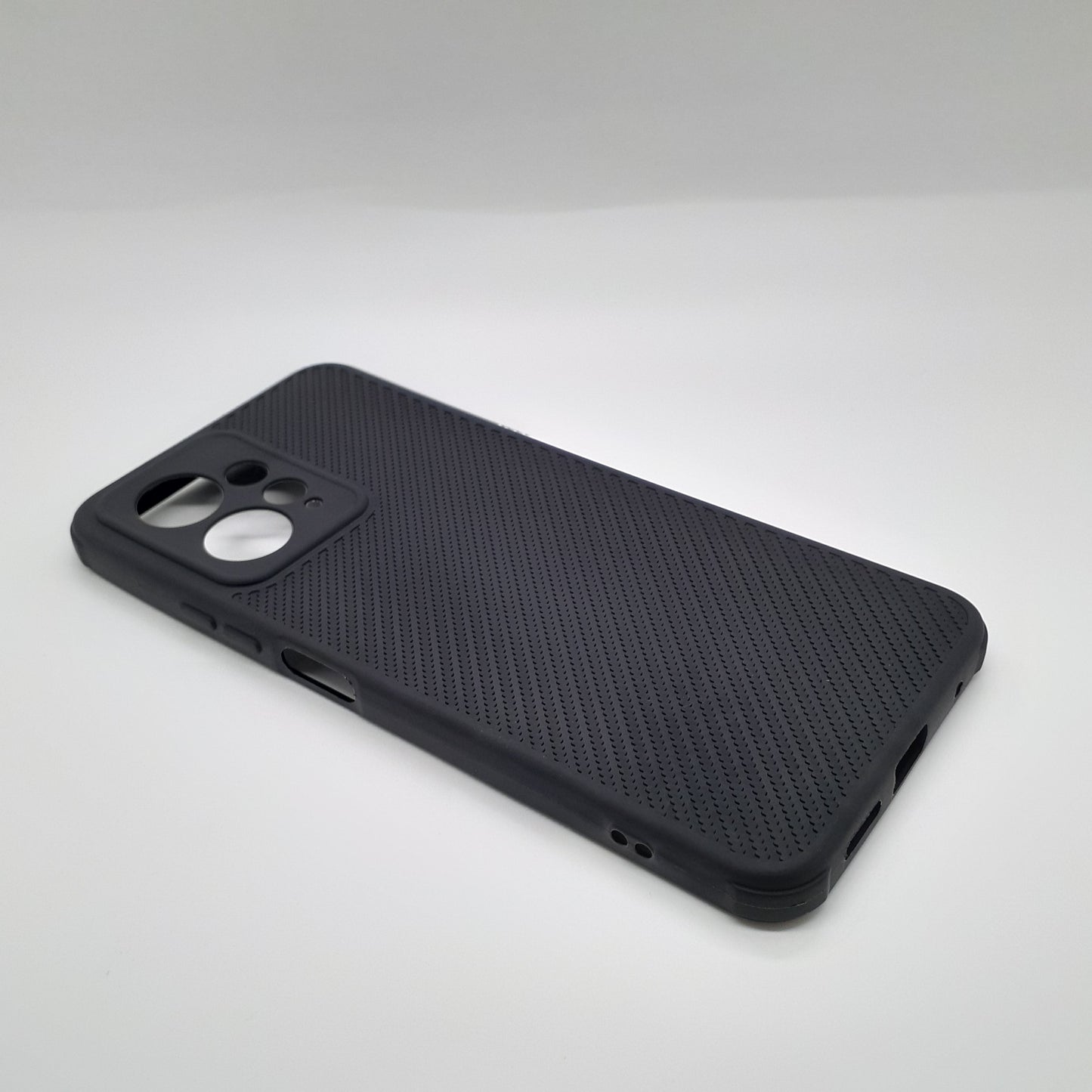 Redmi Note 12 Carbon Fiber texture Hard Rubber armour back cover shock-porof case