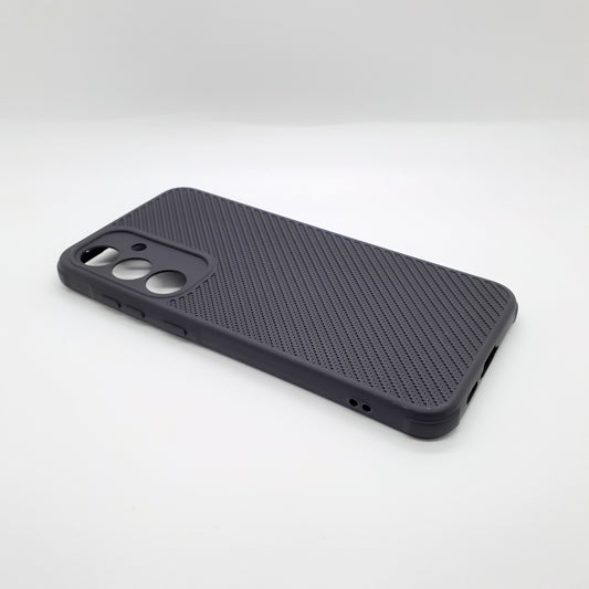 Samsung A55 Carbon Fiber texture Hard Rubber armour back cover shock-porof case