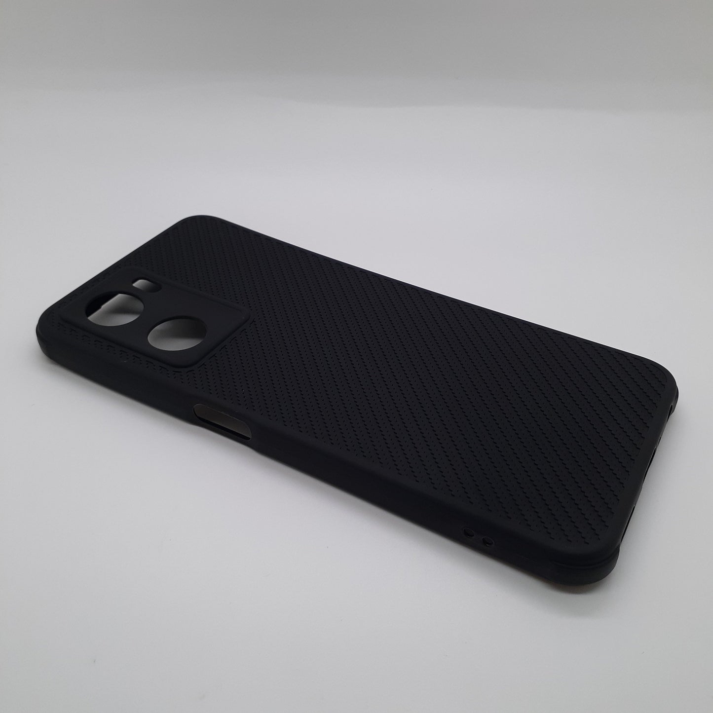 OPPO A57 2022 Carbon Fiber texture Hard Rubber armour back cover shock-porof case