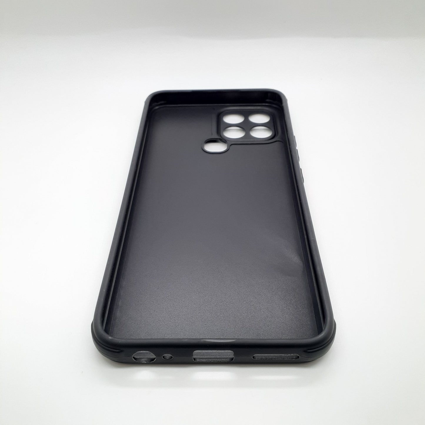 infinix Smart 6 Carbon Fiber texture Hard Rubber armour back cover shock-porof case