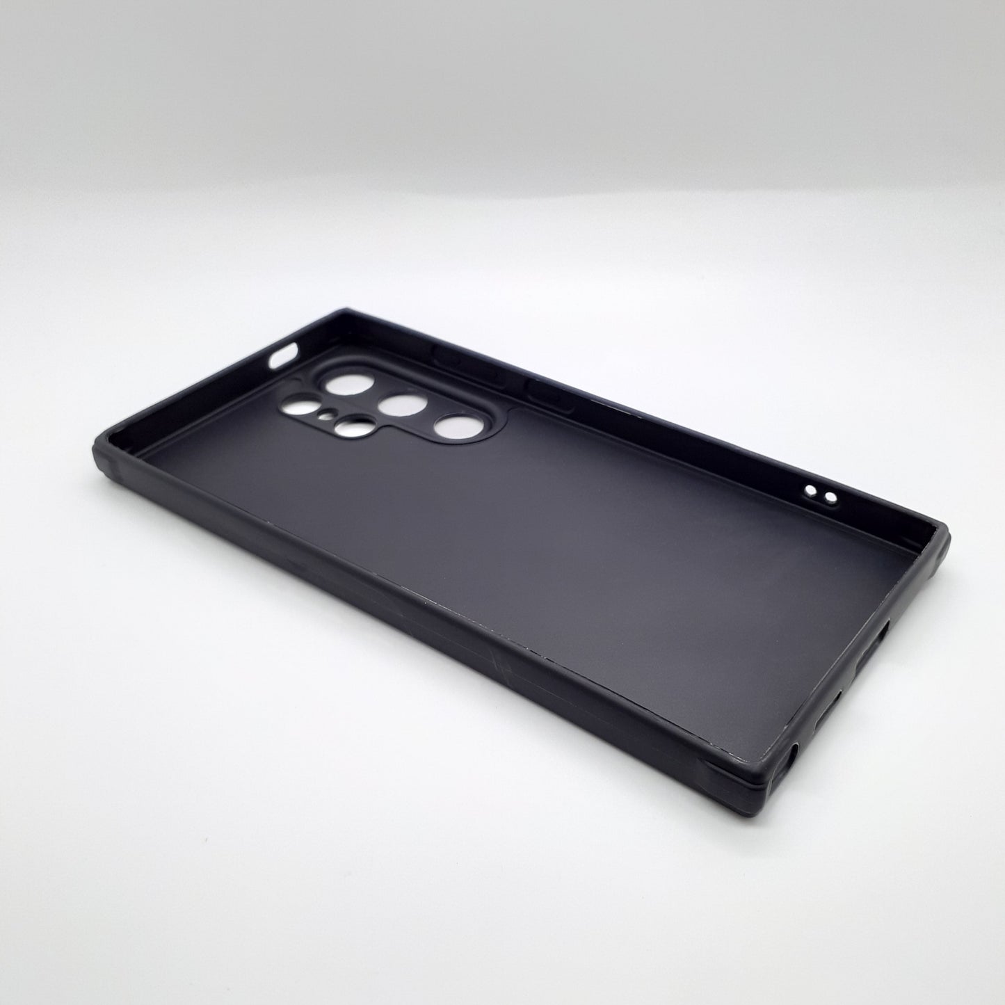 Samsung S24 Ultra Carbon Fiber texture Hard Rubber armour back cover shock-porof case