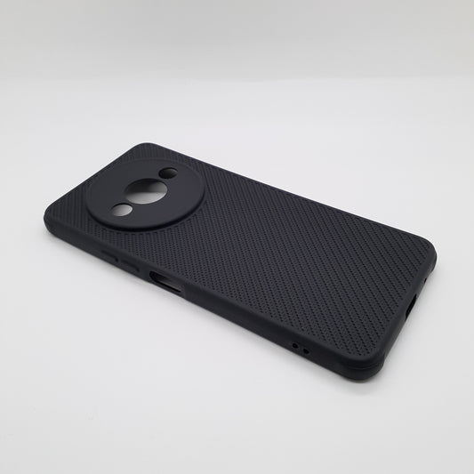 Redmi A3 Carbon Fiber texture Hard Rubber armour back cover shock-porof case
