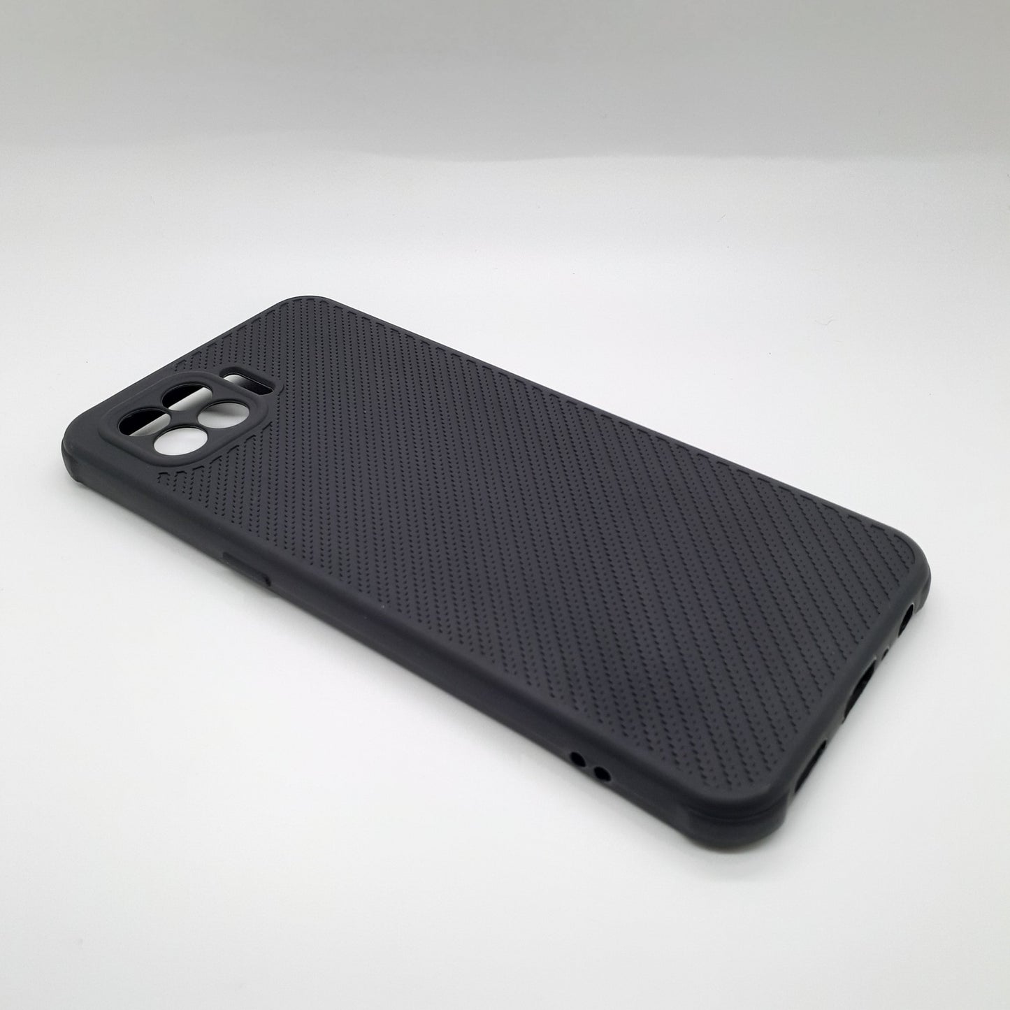 OPPO F17 Pro Carbon Fiber texture Hard Rubber armour back cover shock-porof case