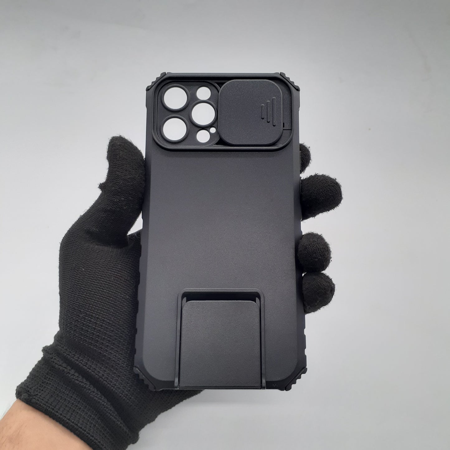 Heavy-Duty Rugged Armor iPhone 12 Pro Max Case Slide Camera Cover 360 Ring Stand Kickstand Shockproof Bumper