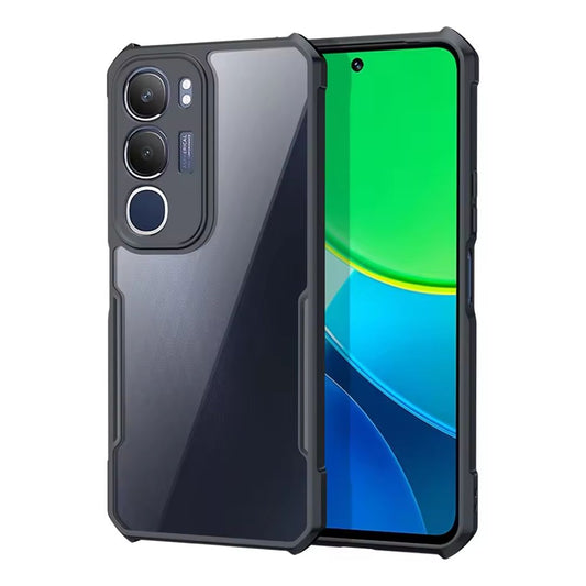 Vivo Y19s case Matte Black Back Cover Soft Silicone TPU Bumper case