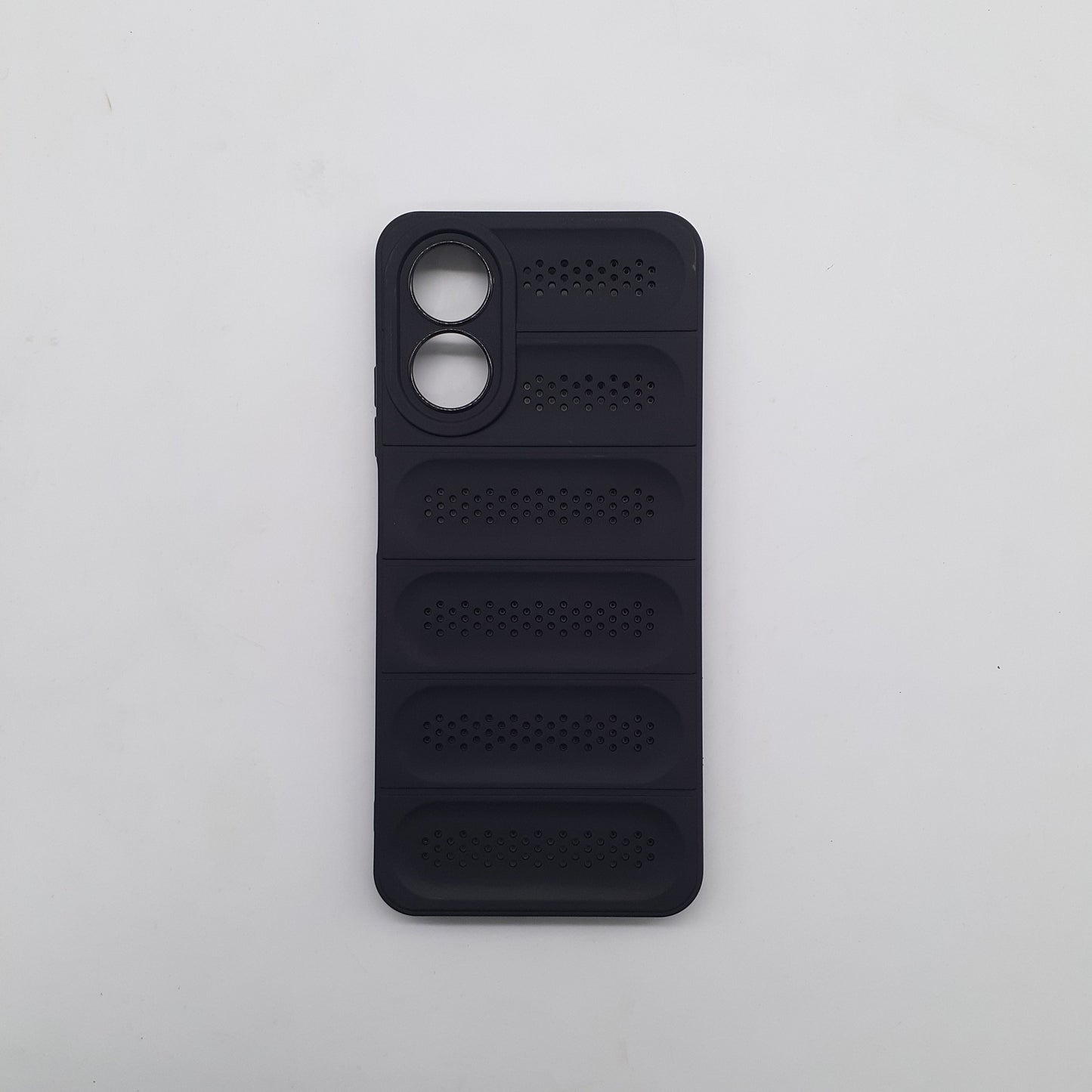 OPPO A17 Shockproof TPU Phone Case, Slim Black Cover, Heat Dissipation, Heavy Duty Protection