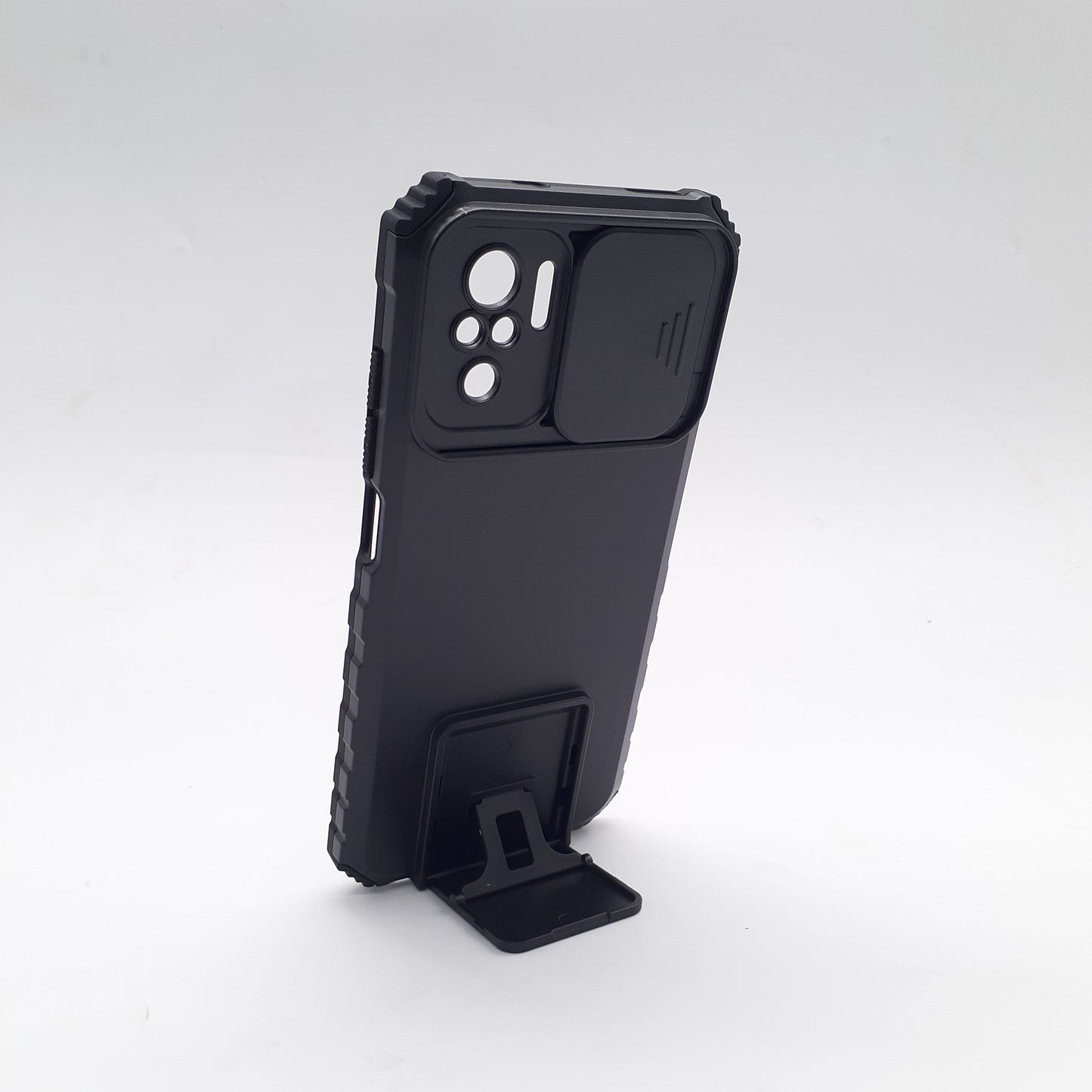Redmi Note 10 Case Camera Slide Cover Built-in Kickstand Heavy Duty Shockproof Protective Enhanced Privacy Hands-Free Viewing