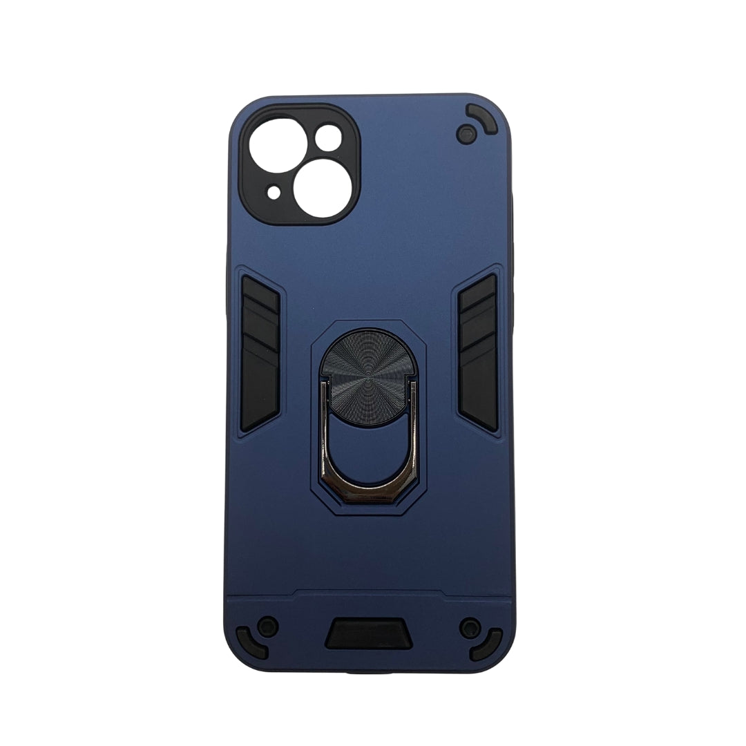 iPhone 15 Plus Hard PC Shockproof Case with Ring Holder - Slim Back Cover