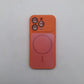 iPhone 14 Pro Orange Back Case - Slim Fit Protective Silicone Phone Cover