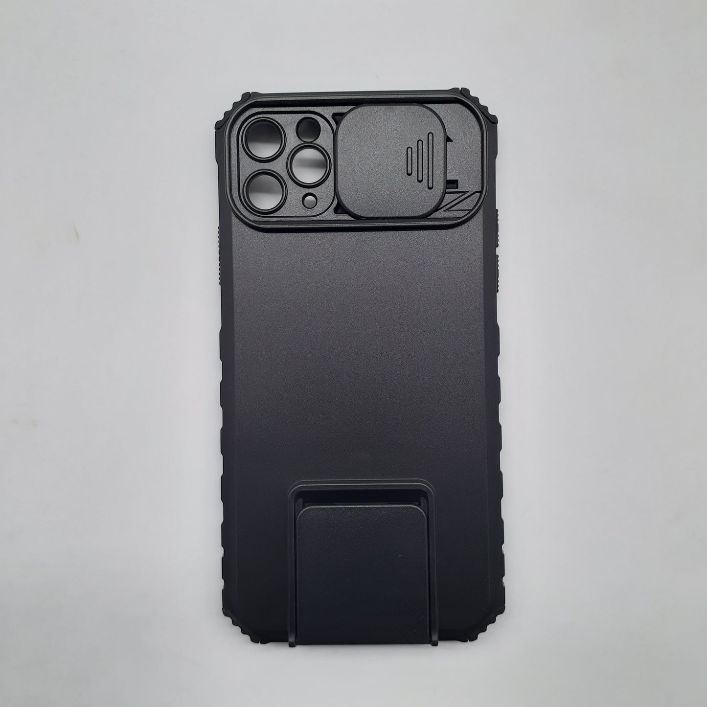 Heavy Duty iPhone 11 Pro Max Case Sliding Camera Cover Integrated Kickstand Protection Viewing