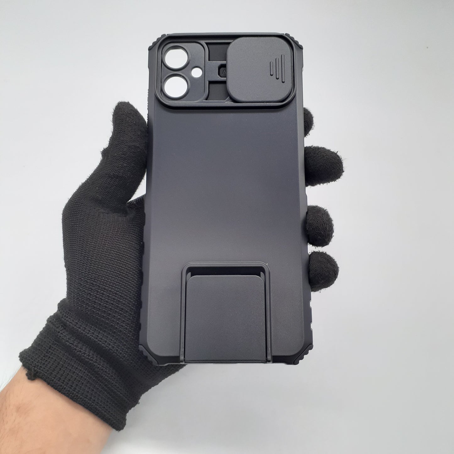 Samsung A05 Protective Phone Case Camera Slide Cover Built-in Kickstand Shockproof Military Grade Protection