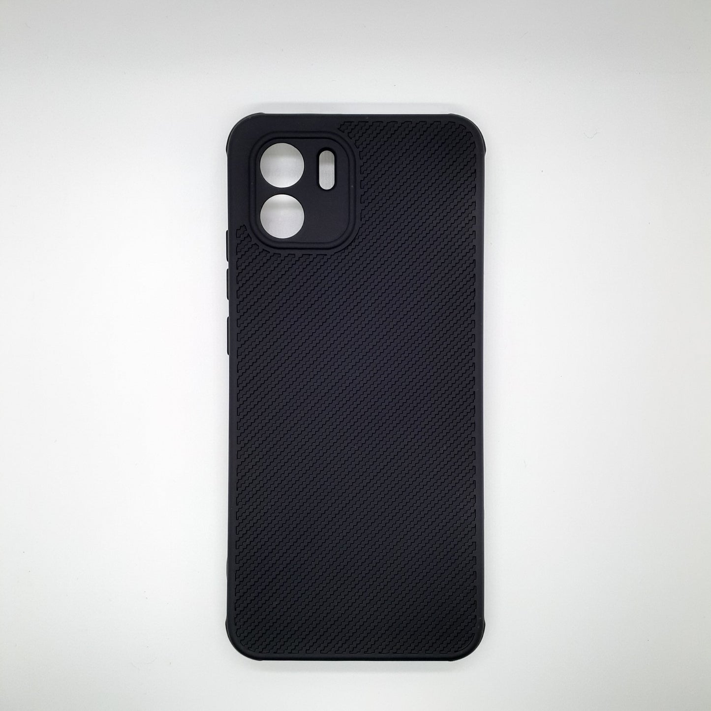 Redmi A1 Carbon Fiber texture Hard Rubber armour back cover shock-porof case