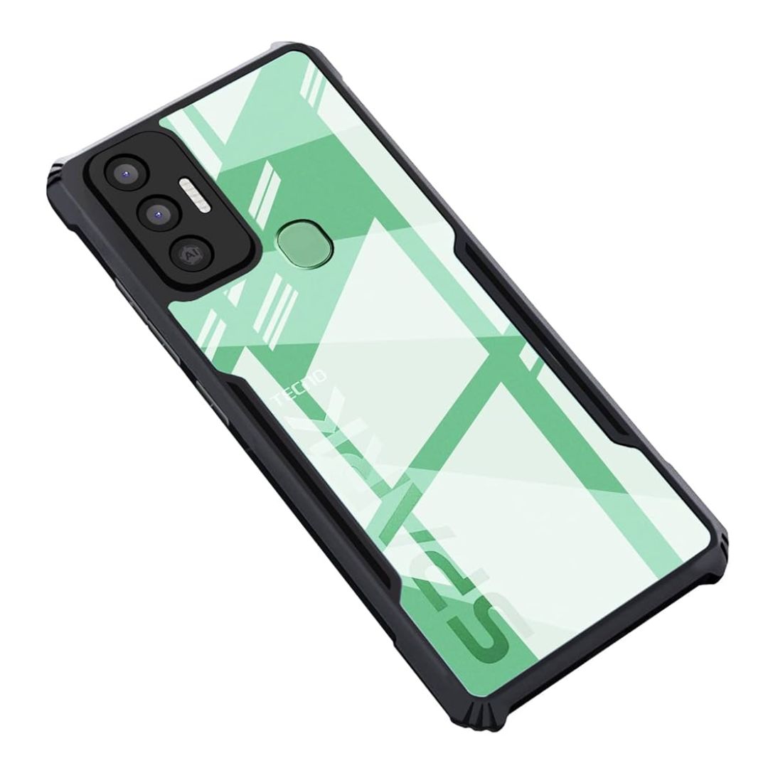 Tecno Spark 7 case Matte Black Back Cover Soft Silicone TPU Bumper case
