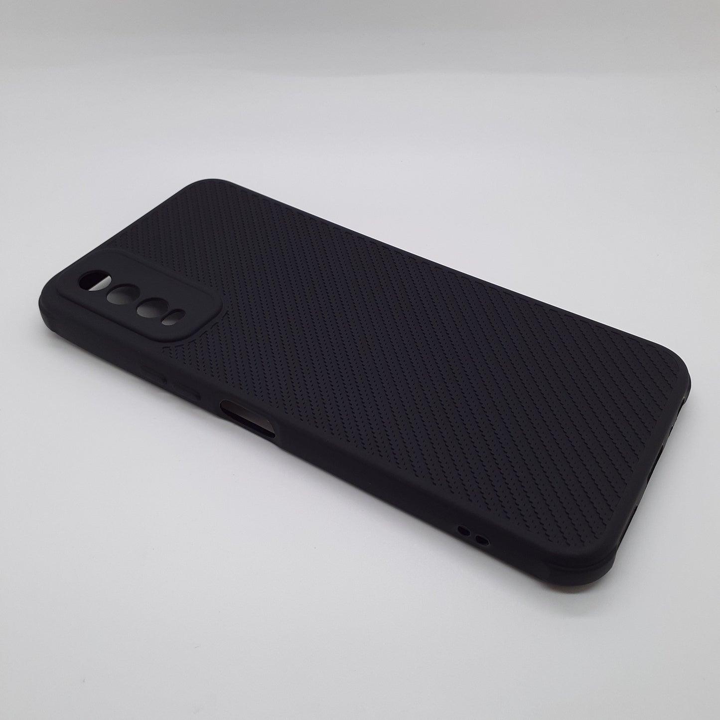 Vivo Y20 Carbon Fiber texture Hard Rubber armour back cover shock-porof case
