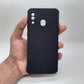 Samsung A20 Carbon Fiber texture Hard Rubber armour back cover shock-porof case
