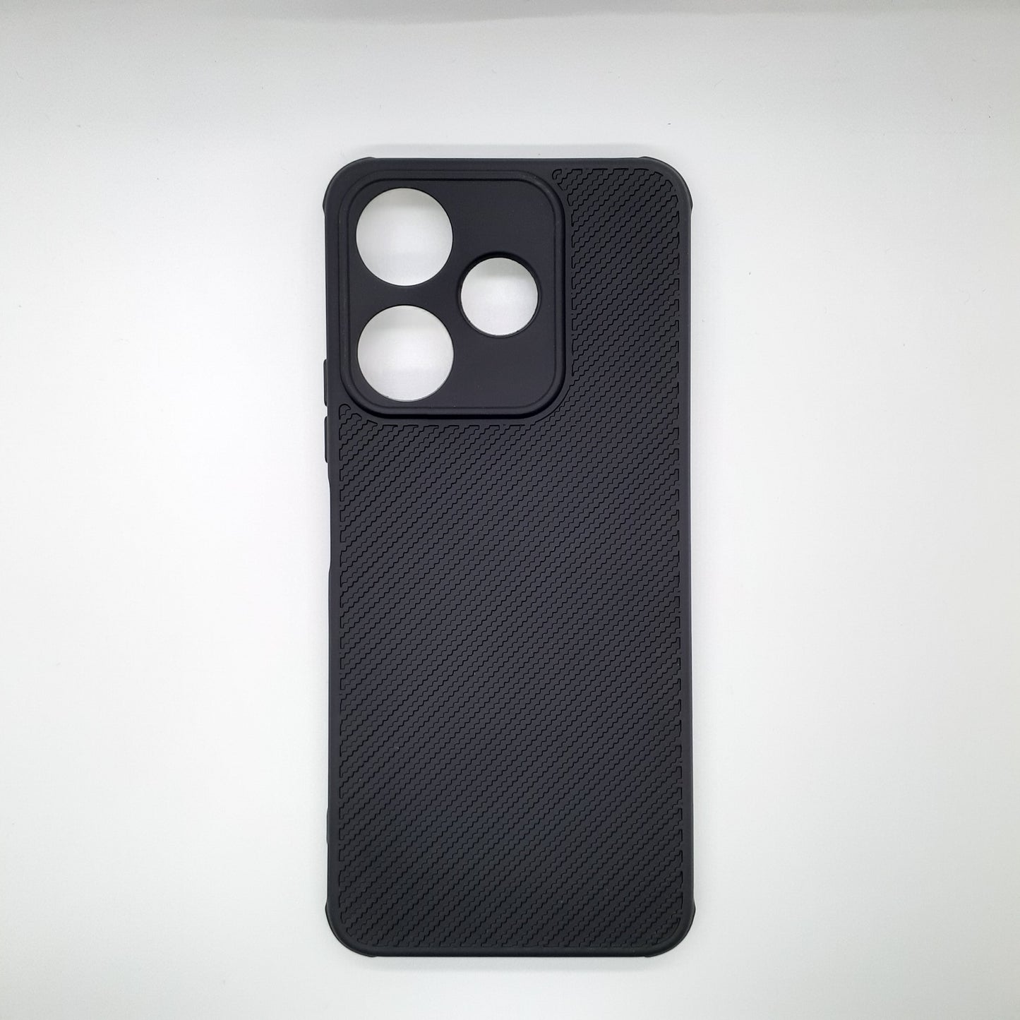 Redmi 13 Carbon Fiber texture Hard Rubber armour back cover shock-porof case