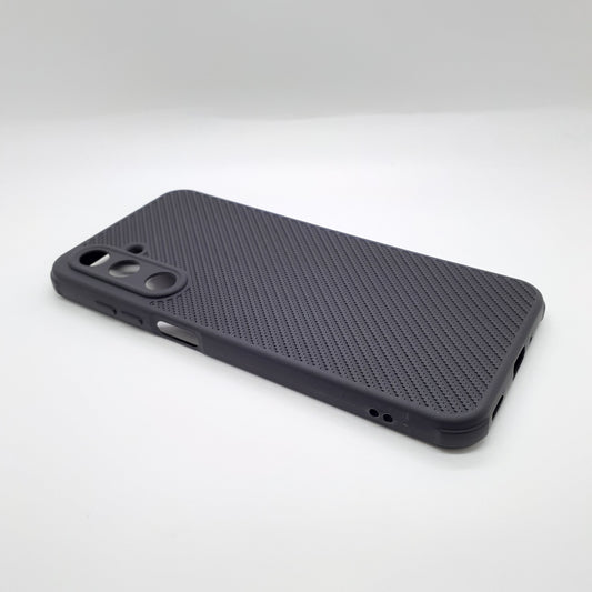 Samsung M16 Carbon Fiber texture Hard Rubber armour back cover shock-porof case