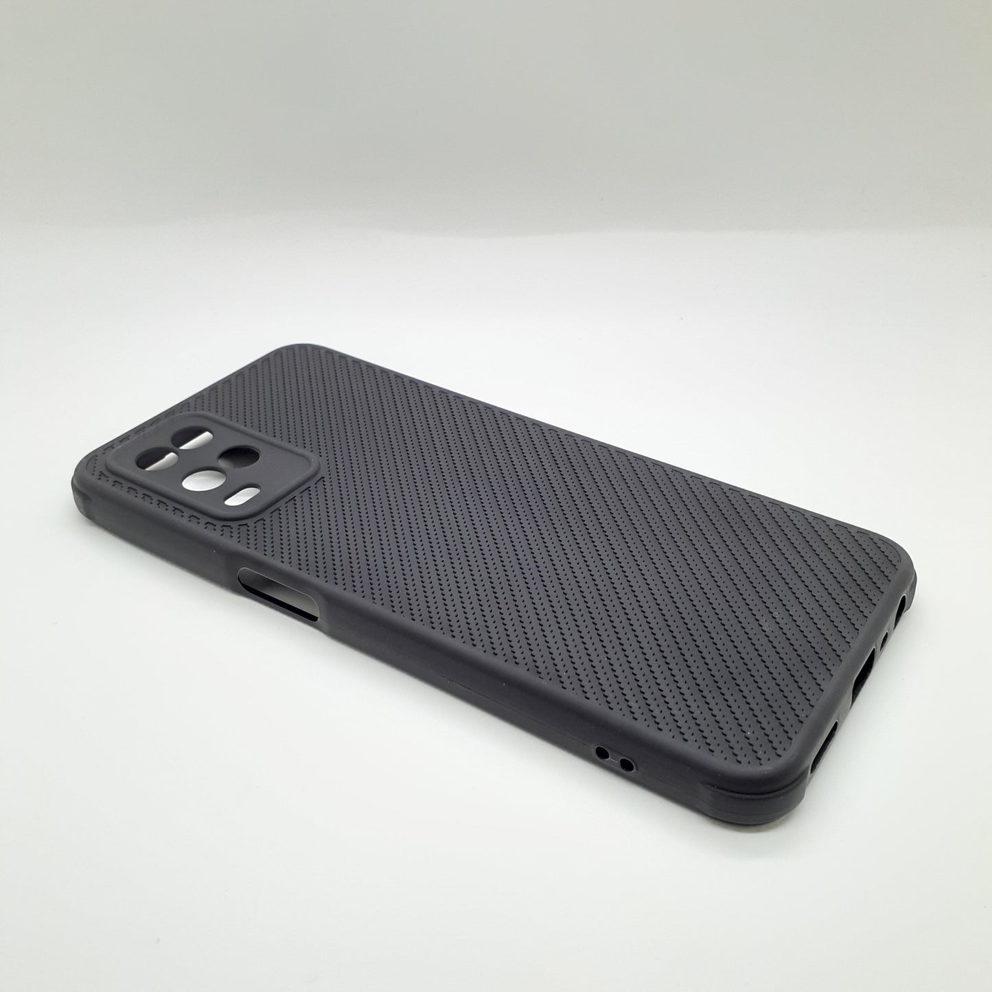 OPPO A54 Carbon Fiber texture Hard Rubber armour back cover shock-porof case