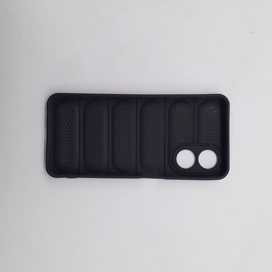 OPPO A17 Shockproof TPU Phone Case, Slim Black Cover, Heat Dissipation, Heavy Duty Protection