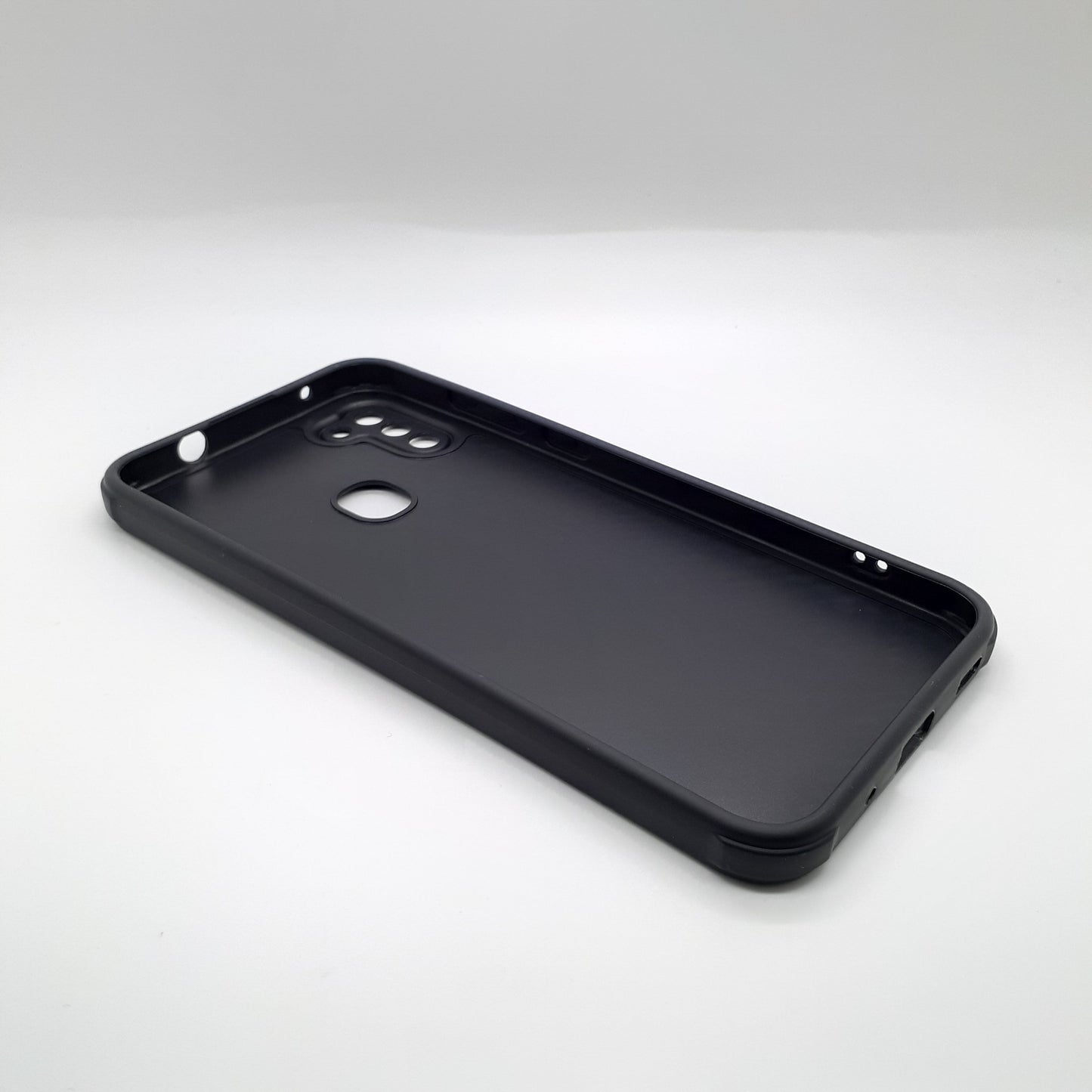 Samsung A11 Carbon Fiber texture Hard Rubber armour back cover shock-porof case
