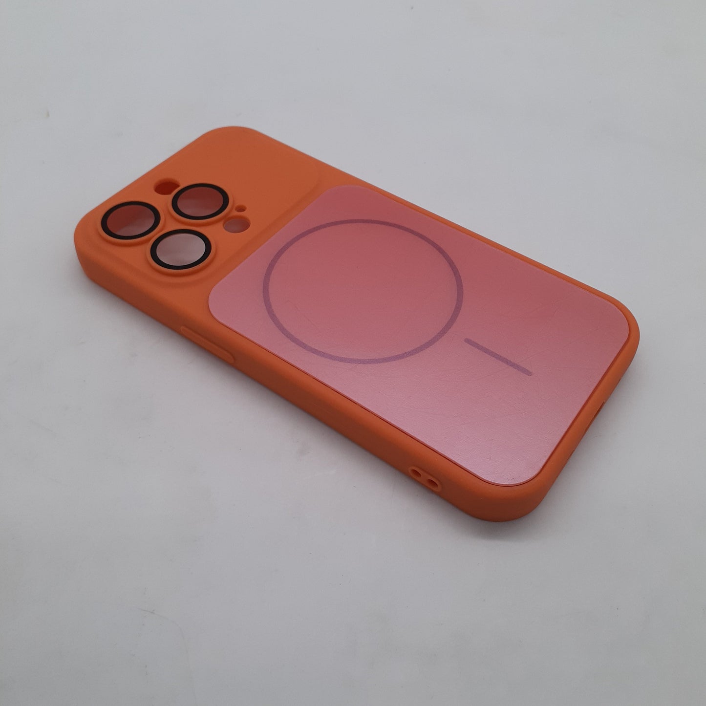 iPhone 15 Pro Orange Back Case - Slim Fit Protective Silicone Phone Cover