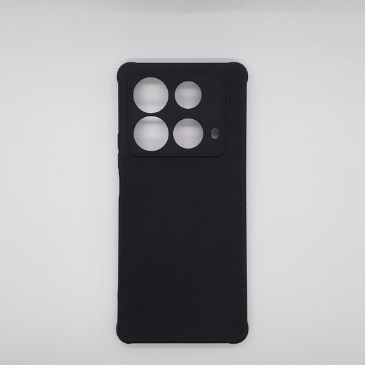 infinix Note 40 Carbon Fiber texture Hard Rubber armour back cover shock-porof case