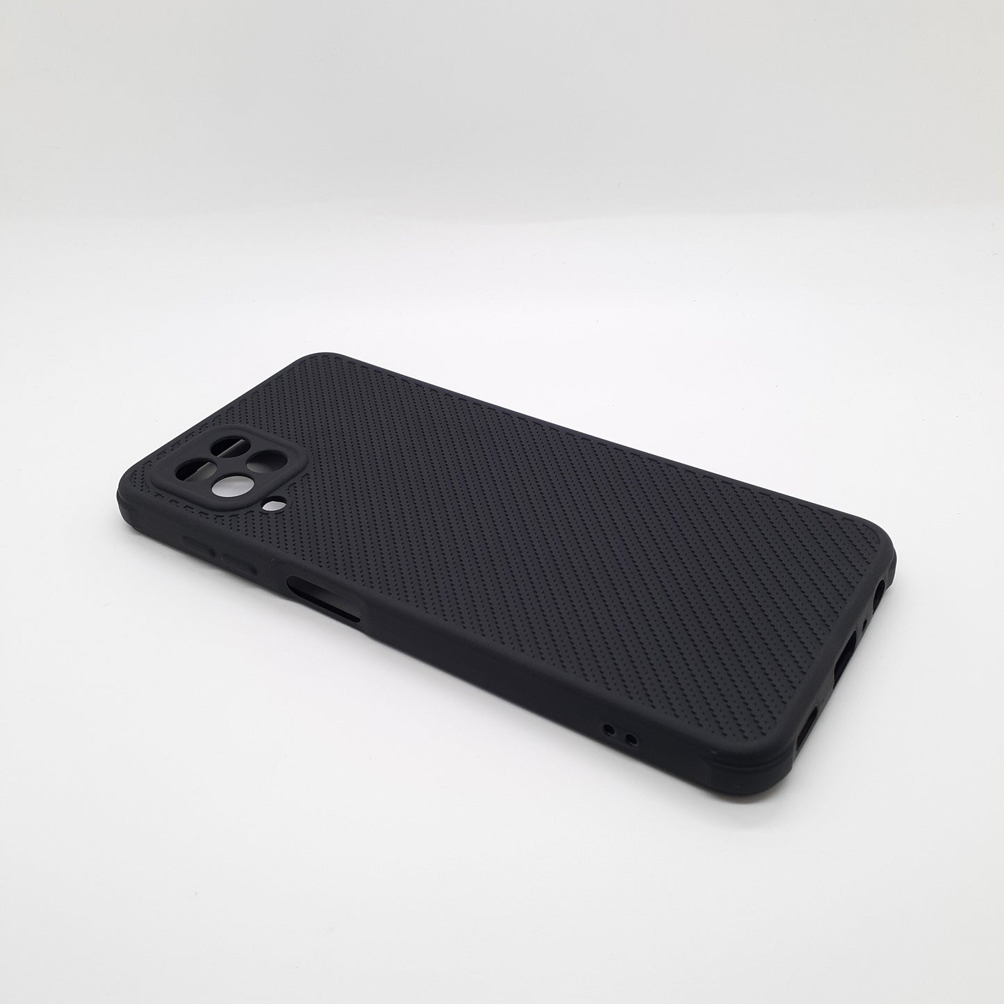 Samsung A22 Carbon Fiber texture Hard Rubber armour back cover shock-porof case