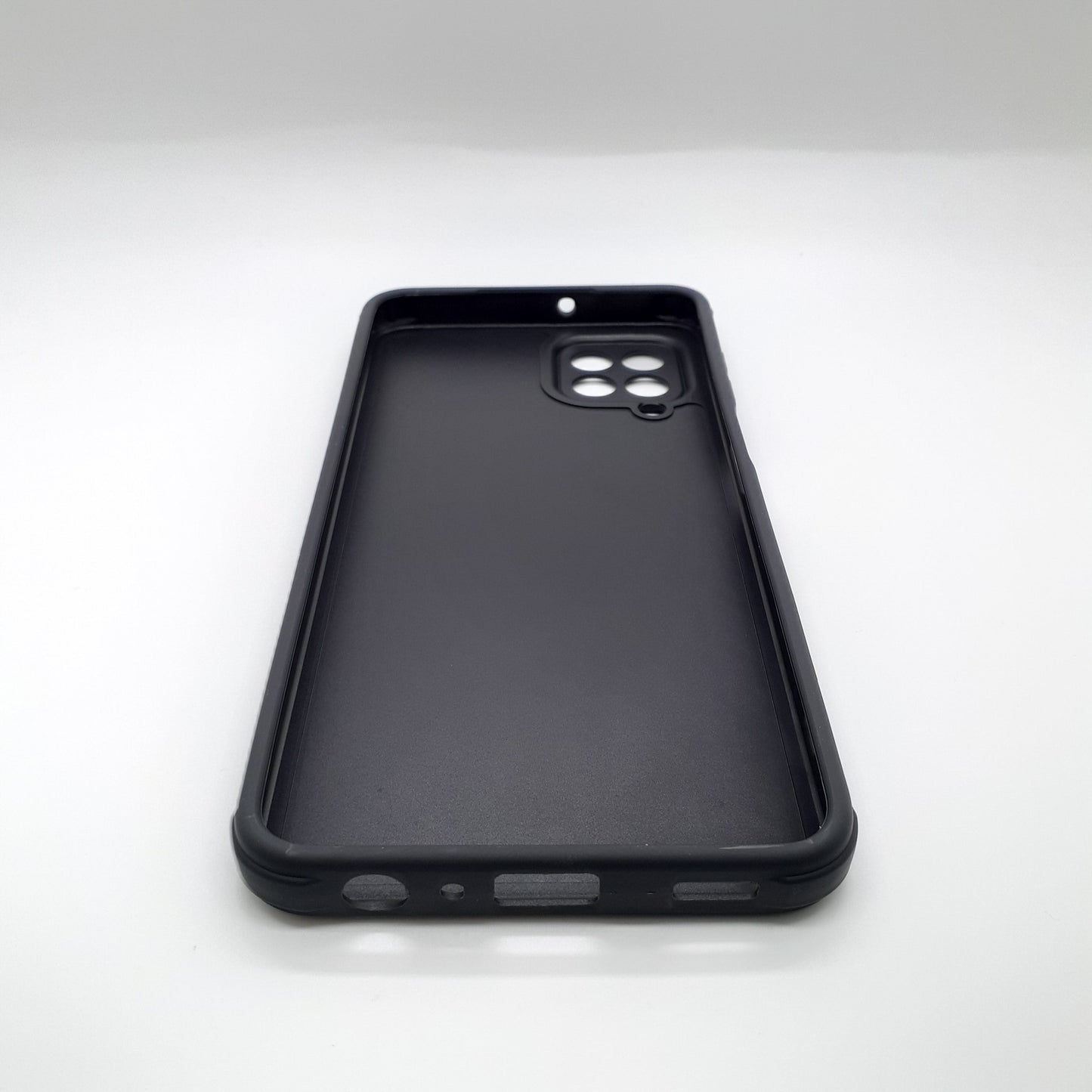 Samsung A22 Carbon Fiber texture Hard Rubber armour back cover shock-porof case