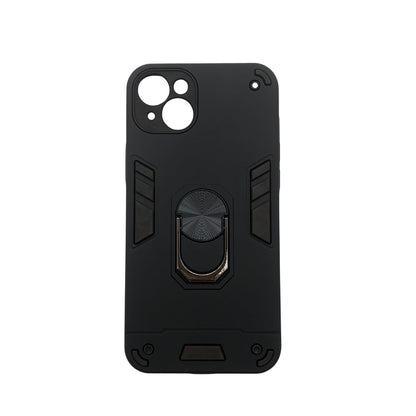iPhone 15 Plus Hard PC Shockproof Case with Ring Holder - Slim Back Cover