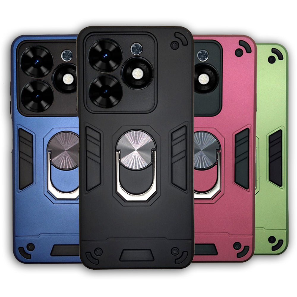 Tecno Spark Go 2024 Hard PC Case with ring holder Shockproof Slim back Cover