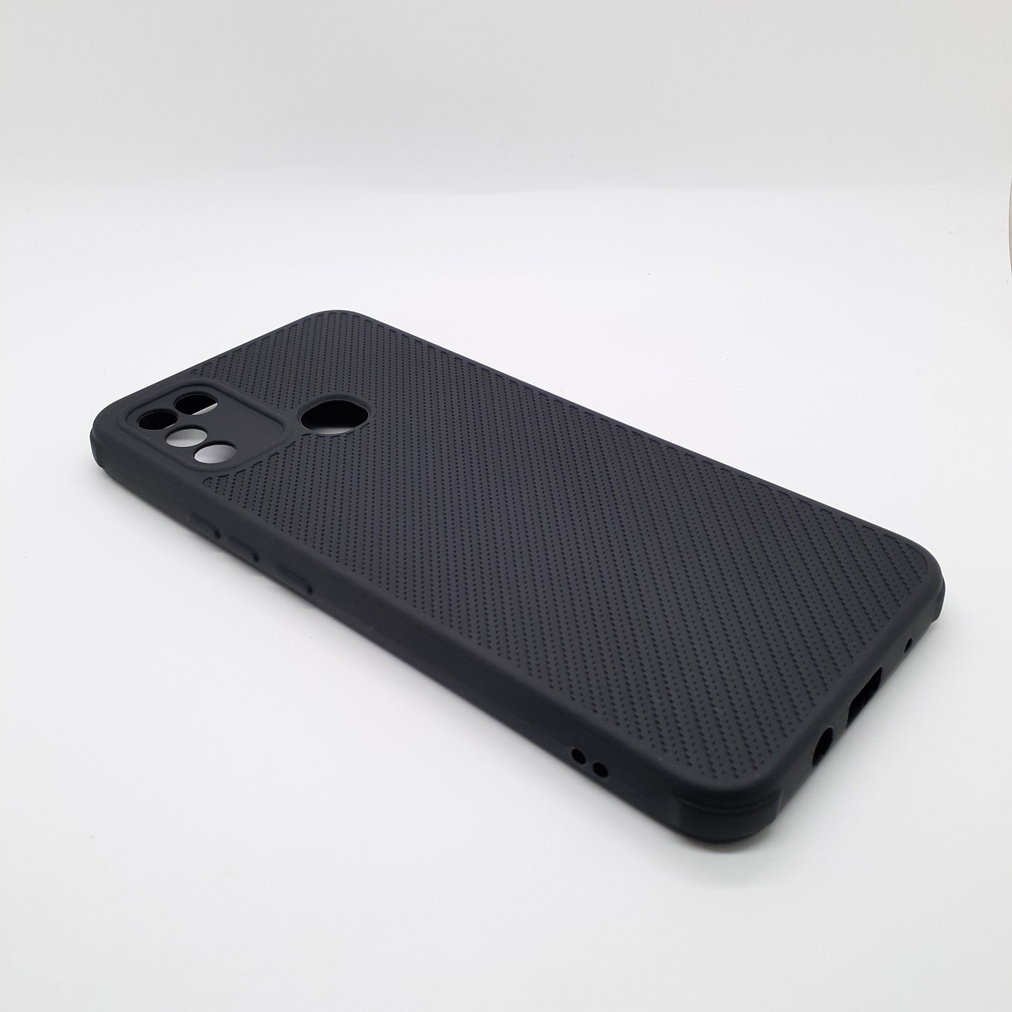 infinix Hot 10 Play Carbon Fiber texture Hard Rubber armour back cover shock-porof case